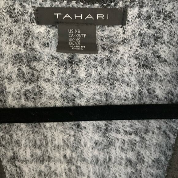 Houndstooth Long Sleeve Thick Cardigan Sweater Fuzzy Gold Buttons Womens XS - Picture 5 of 5